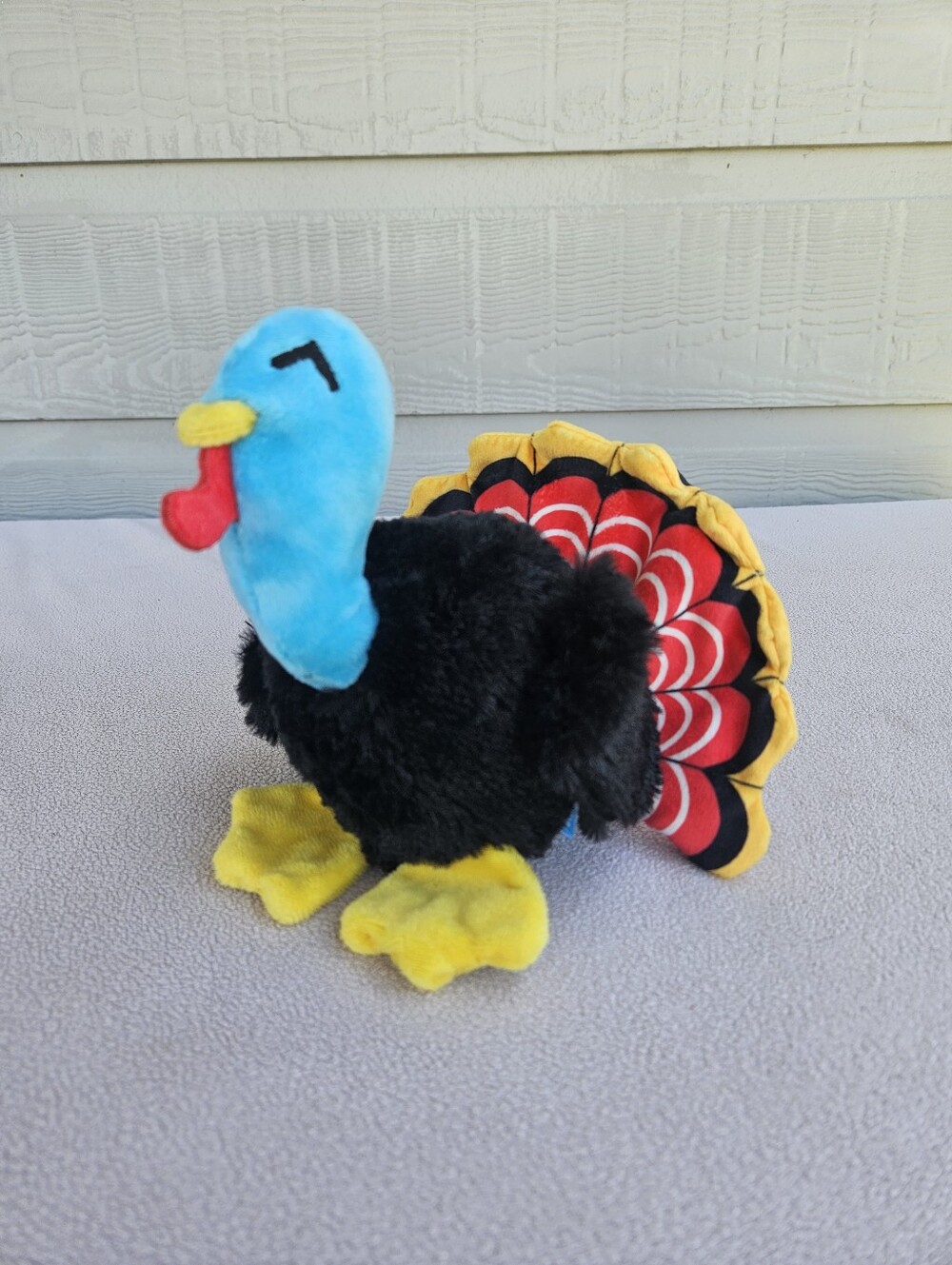 Bark Box Turkey Tim Tom Holiday Dog Toy Squeaks Crinkles Thanksgiving